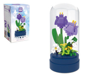 Конструктор квіти під колбою Tulip Flowers DIY, 12,5 см, у подарунковій коробці