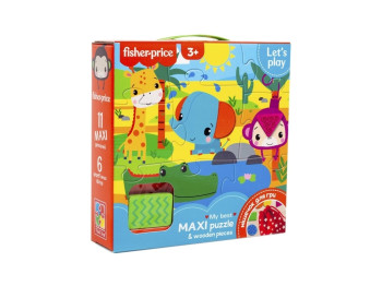 Пазлы Fisher Price. Maxi puzzle wooden pieces. Vladi Toys VT1100-01