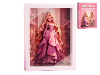 Набор 3D пазл-аппликация в рамке 3D Stickers, 22 см