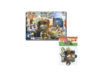 Максі пазли картонні 44 Коти, У місті, Vladi Toys