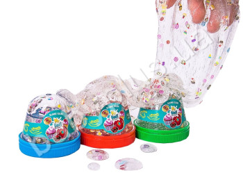 Слайм. TM Mr Boo 80029. Кристальный с фимо Вкусняшки. 80гр.