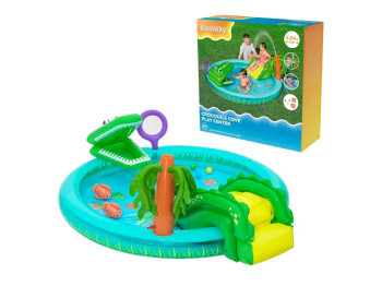 Центр игровой Bestway, горка, подсак, 3 мяча и 2 игрушки, от 2 лет
