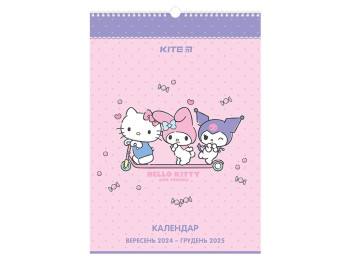 Календар-планер настінний Hello Kitty на 2024-2025 р, Kite