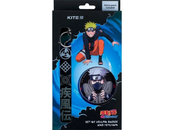 Набор бейджов на липучке и подвеска 2 шт. Naruto Shippuden. Kite NR24-3010-1