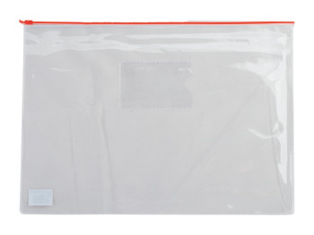 Папка-конверт на молнии Zip-lock, А4, красная молния