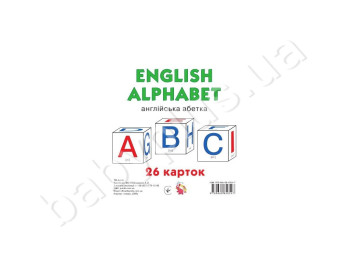 Карточки большие, Англ, алфавит 26 карточек, Jumbi