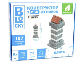 Конструктор из мини-кирпичиков BLOCKY Башня. Strateg 31022