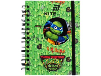 Блокнот А6 на спирали TMNT Mutant Mayhem, Kite NT26-229, ячейка, 80 листов