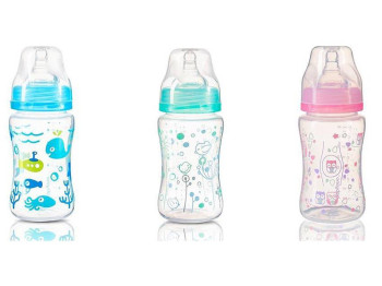 Бутылка антиколиковая с широким отверстием 240 мл. BabyOno 403