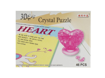 Пазл 3D Сердце пластиковый. Crystal Puzzle 9002-3D