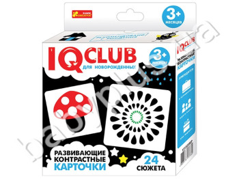 Развивающие контрастные карточки для младенцев, IQ-club для малышей, Ranok Creative