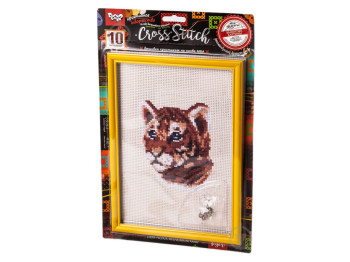 Набор креативного творчества Вышивка крестиком на канве CROSS STITCH, Danko Toys