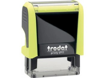 Стандартный неон желтый штамп. Вх.Дата 38х14мм, TRODAT 4911/Р4/н.жел/ВхД
