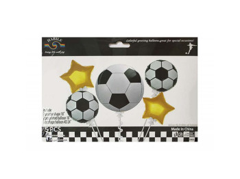 Набор шариков фольгированных футбол 5 шт. TZ-Q5002