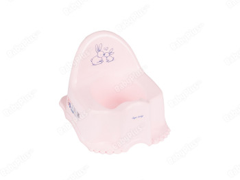 Горшок ЕСО-Зайчики светло-розовый. Tega Baby KR-007-104