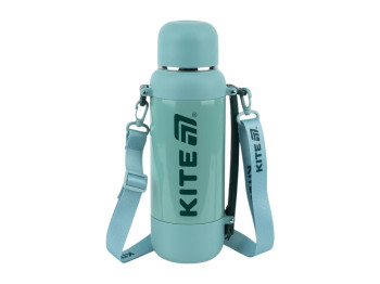 Термос з чашкою Kite K25-1225-3 1200 мл зелений, з ремінцем, Kite