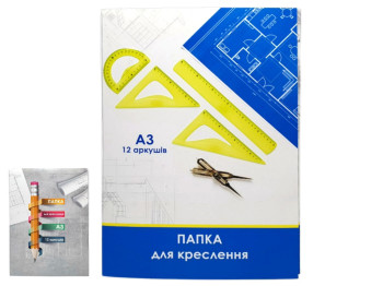 Папка для черчения А3 12 листов, Тетрада ТЕ322