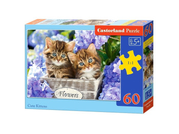 Пазли Милі кошенята, 60 елементів, Castorland