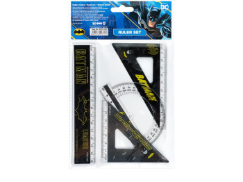 Набір для креслення Kite DC Comics DC25-282, лінійка 15 см, 2 косинця, транспортир, Kite