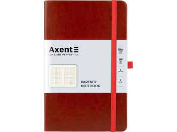Книга записная в клетку бордовая Partner Lux A5-. 96 листов. Axent 8202-05-A