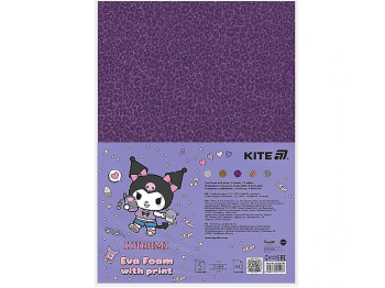 Фоамиран с принтом А4 Kuromi, 5 листов, 5 цветов, Kite