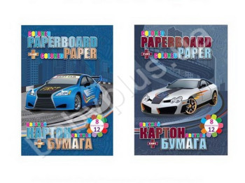 Набор цветной бумаги и картона KIDIS, STREET RACING, 13251