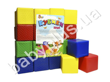 Кубики кольорові 32шт. 7см. Lico Toys Л-002-9