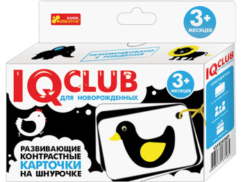 Развивающие контрастные карточки на шнурочке Животные, Ranok Creative