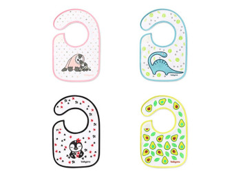 Слюнявчик махровый I eat and I grow, 30x30 см, хлопок, от 3 мес, 831, BabyOno