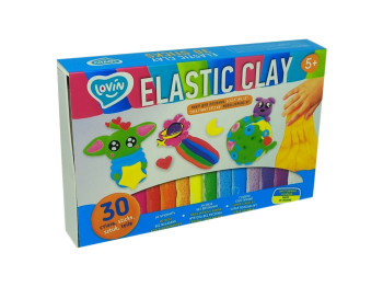 Набор для лепки с воздушным пластилином Elastic Clay 30 sticks. TM LOVINDO 70141