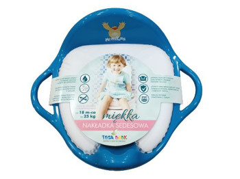 Туалетное сиденье Мягкое Монстрики голубое. Tega Baby MN-020-126