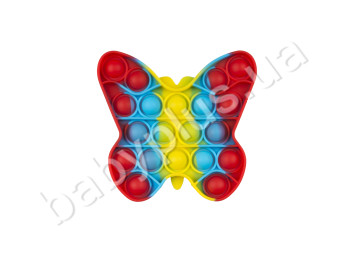 Pop It. Кінетична іграшка антистрес. MS9696-45. Метелик-веселка.