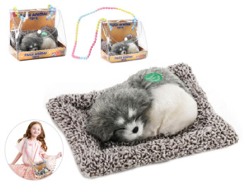 Мягкая игрушка Хаски Plush Animal Toys, со звуковыми эффектами, 18 см