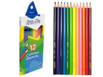 Набор цветных карандашей 12 цветов шестигранных Colorite в картонной коробке. Marco 1100-12