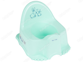 Горшок с музыкой мятный ЕСО Зайчики. Tega Baby PO-059-105