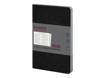 Ежедневник Partner City Soft 2026 Axent 8521-26-01-A, 125×195 мм, черный
