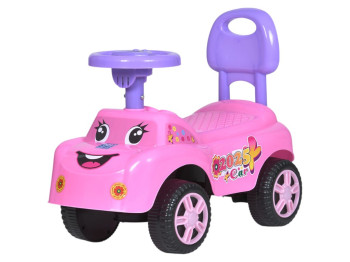 Каталка-толокар дитяча, музика та світло, світло-рожева