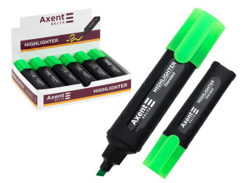 Маркер текстовый клиновидный Axent Delta Highlighter Standard D2505-04, зеленый