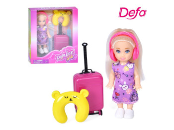 Кукла с чемоданом Defa Lucy 8816, 10 см, с аксессуарами для путешествия