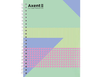 Блокнот на спіралі тверда обкладинка №19 А5. 96 аркушів. Axent 8032-19-A