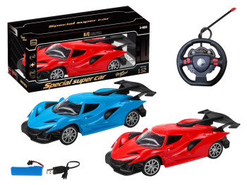Игрушка машинка на радиоуправлении Super Car 1:12, 29 см, с подсветкой, аккумуляторная, 2 вида
