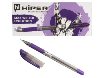 Ручка масляна Max Writer Evolution. Hiper HO-335. 2 500м.Колір фіолетовий