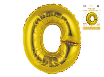 Шар фольгированная буква O Party Go, 40 см, золотая