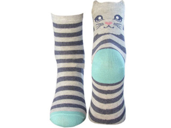 Шкарпетки дитячі демісезонні бавовняні високі срібло меланж білий. Розмір 22-24. Легка Хода 9295