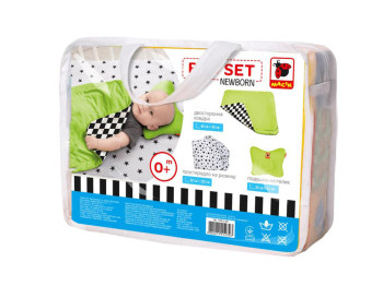 Текстильный набор зеленый Bed Set Newborn, подушка, одеяло, простыня. Macik MC 110512-08