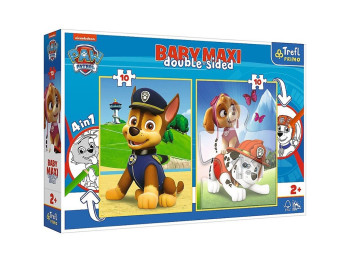 Пазлы + раскраска 10+10 элементов BABY MAXI, Команда щенячьего патруля, Trefl