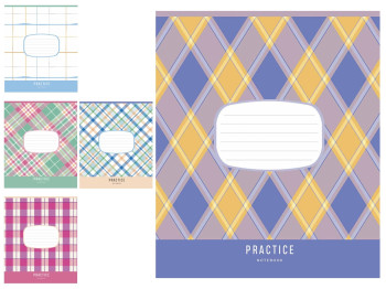 Зошит у лінію 018-3645L Practice Notebook Star, 18 арк., ВД-ла, 5 видів (ціна за 1шт). Школярик