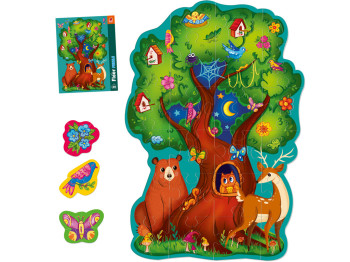 Пазл напольный Forest Animals 325228, 40 элементов, 67×96 см, 3 минипазла, Roter Kafer