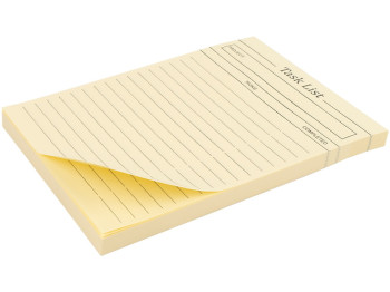Блок паперу з клейким шаром Task List, 10×15 см, у лінію, 100 аркушів, Axent