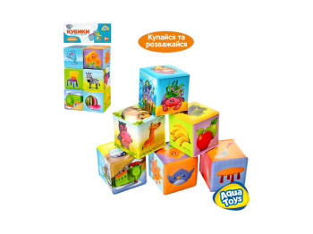 Игрушка мягкие кубики с рисунками, 6шт